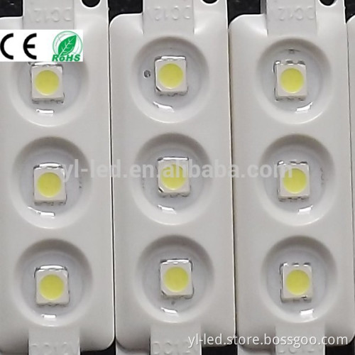 DC12V injection 3 chip SMD 5050 green led module for pharmacy sign, waterproof green led module DC12V